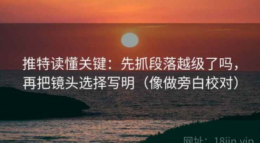 推特读懂关键：先抓段落越级了吗，再把镜头选择写明（像做旁白校对）