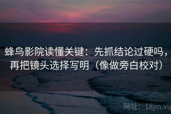 蜂鸟影院读懂关键：先抓结论过硬吗，再把镜头选择写明（像做旁白校对）